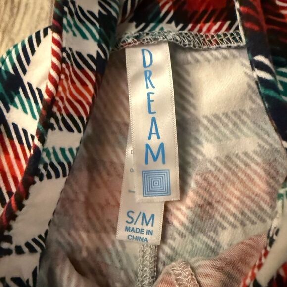 Red and Green Plaid Kids Leggings - Picture 3 of 3